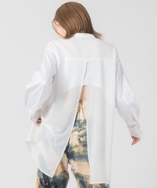 LAYMEE（レイミー）の「Morisot shire shirt / モリゾシアシャツ（シャツ/ブラウス・レディース・ベージュ/ホワイト・FREE）」の11枚目の写真