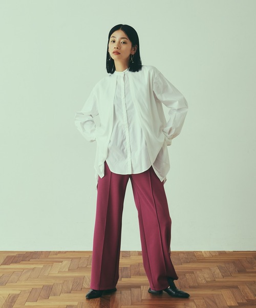 LAYMEE（レイミー）の「Morisot shire shirt / モリゾシアシャツ（シャツ/ブラウス・レディース・ベージュ/ホワイト・FREE）」の18枚目の写真