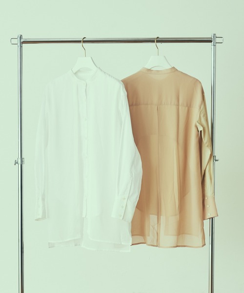 LAYMEE（レイミー）の「Morisot shire shirt / モリゾシアシャツ（シャツ/ブラウス・レディース・ベージュ/ホワイト・FREE）」の21枚目の写真