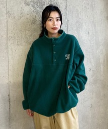 SHARE フリースハーフボタンプルオーバー