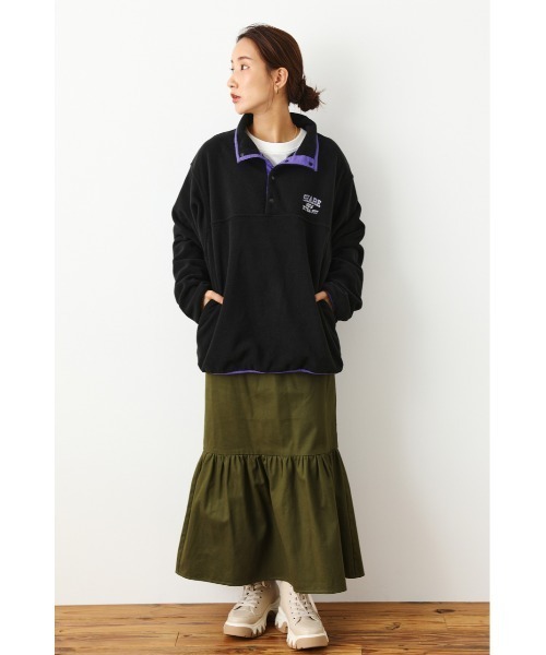 RODEO CROWNS WIDE BOWL（ロデオクラウンズワイドボウル）の「SHARE フリースハーフボタンプルオーバー（その他トップス・レディース・ブラック/アイボリー/ダークグリーン/ブルー・FREE）」の5枚目の写真