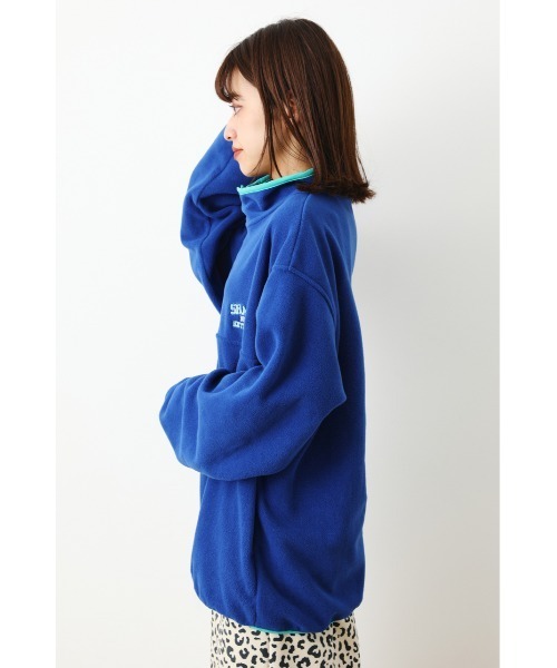 RODEO CROWNS WIDE BOWL（ロデオクラウンズワイドボウル）の「SHARE フリースハーフボタンプルオーバー（その他トップス・レディース・ブラック/アイボリー/ダークグリーン/ブルー・FREE）」の9枚目の写真