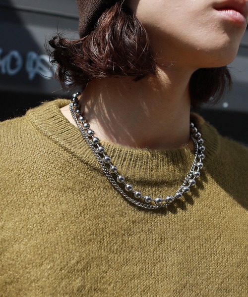 MSG(エムエスジー)の「ビッグシルエットモヘアライククルーニット アーガイル/グラデーション/チェック/フラワー(ニット/セーター・メンズ・ブルー系/ブラック系/チャコール/ブラック/ブラウン系/マスタード/グレー系/ブラウン・S/M/L)」の18枚目の写真