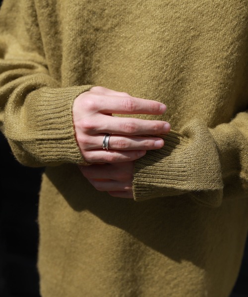 MSG(エムエスジー)の「ビッグシルエットモヘアライククルーニット アーガイル/グラデーション/チェック/フラワー(ニット/セーター・メンズ・ブルー系/ブラック系/チャコール/ブラック/ブラウン系/マスタード/グレー系/ブラウン・S/M/L)」の19枚目の写真