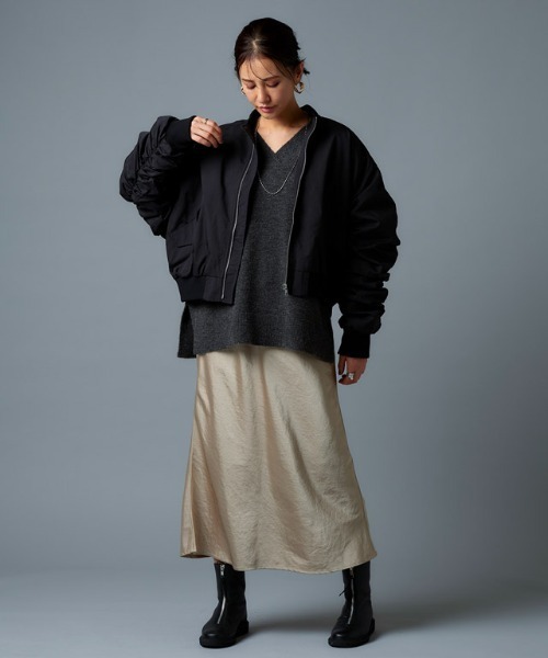 RASW（ラス）の「[RASW]モヘア混Vネックニット（ニット/セーター・レディース・グレー系その他/ライトピンク/オフホワイト・M/L）」の11枚目の写真