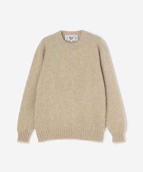 Laurence J Smith（ローレンスジェイスミス）の「LAURENCE J SMITH | シームレスクルーネックセーター WOMEN（ニット/セーター・レディース・サックスブルー/グレー/イエロー/ピンク/ベージュ・S）」の2枚目の写真