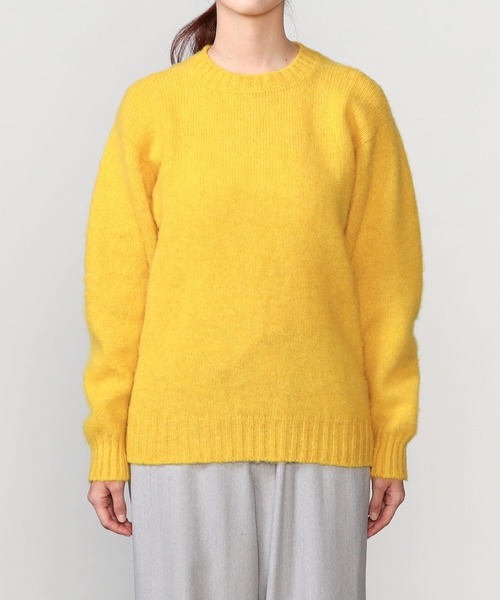 Laurence J Smith（ローレンスジェイスミス）の「LAURENCE J SMITH | シームレスクルーネックセーター WOMEN（ニット/セーター・レディース・サックスブルー/グレー/イエロー/ピンク/ベージュ・S）」の8枚目の写真