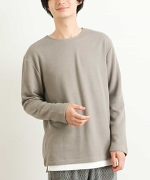 a.v.v（アーヴェヴェ）の「【2SET/S-XXL】カットソー付きアゼダブルフェイスプルオーバー（アンサンブル・メンズ）」
