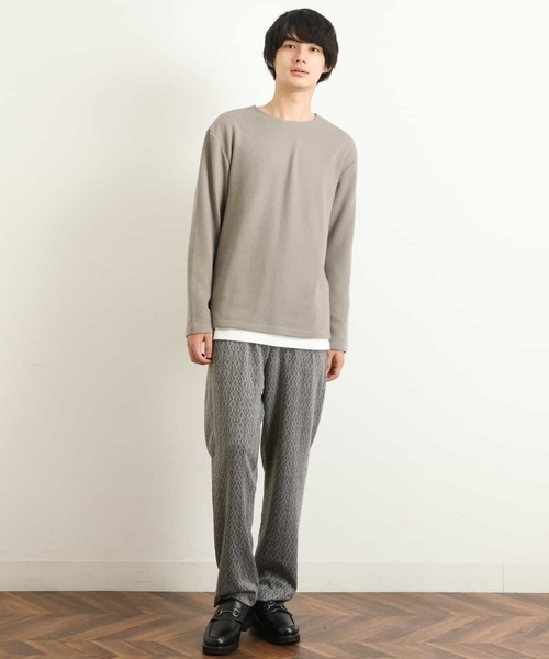 a.v.v（アーヴェヴェ）の「【2SET/S-XXL】カットソー付きアゼダブルフェイスプルオーバー（アンサンブル・メンズ・ブラック/ベージュ/ブルー/グリーン/ボルドー/オレンジ・44/52/48/46/50）」の12枚目の写真