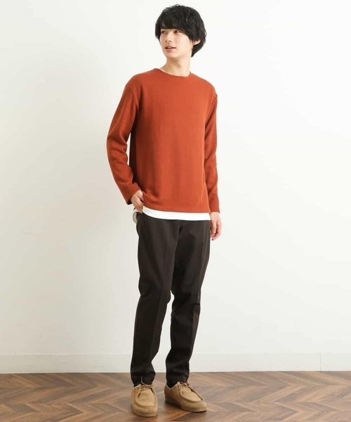 a.v.v（アーヴェヴェ）の「【2SET/S-XXL】カットソー付きアゼダブルフェイスプルオーバー（アンサンブル・メンズ・ブラック/ベージュ/ブルー/グリーン/ボルドー/オレンジ・44/52/48/46/50）」の15枚目の写真