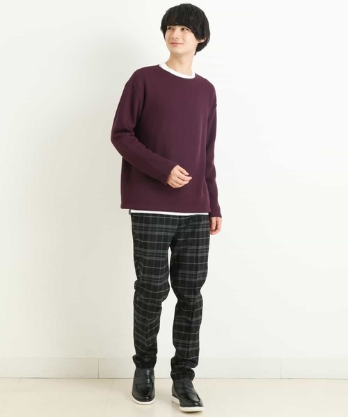 a.v.v（アーヴェヴェ）の「【2SET/S-XXL】カットソー付きアゼダブルフェイスプルオーバー（アンサンブル・メンズ・ブラック/ベージュ/ブルー/グリーン/ボルドー/オレンジ・44/52/48/46/50）」の16枚目の写真