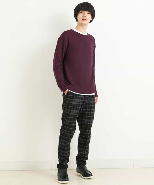 a.v.v（アーヴェヴェ）の「【2SET/S-XXL】カットソー付きアゼダブルフェイスプルオーバー（アンサンブル・メンズ・ブラック/ベージュ/ブルー/グリーン/ボルドー/オレンジ・44/52/48/46/50）」の17枚目の写真