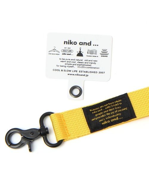 niko and...(ニコアンド)の「オリジナルニコロゴスマホストラップ(スマホグッズ・レディース・ライトイエロー/オリーブ/ブラック・0)」の7枚目の写真