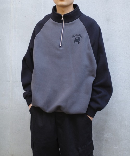 WHO'S WHO gallery(フーズフーギャラリー)の「COOPER FACTビリヤードハーフジップスウェット(スウェット・レディース・ブラック×ホワイト/ブラック/チャコールグレー/ブラック×グレー/アッシュグレー・FREE)」の3枚目の写真