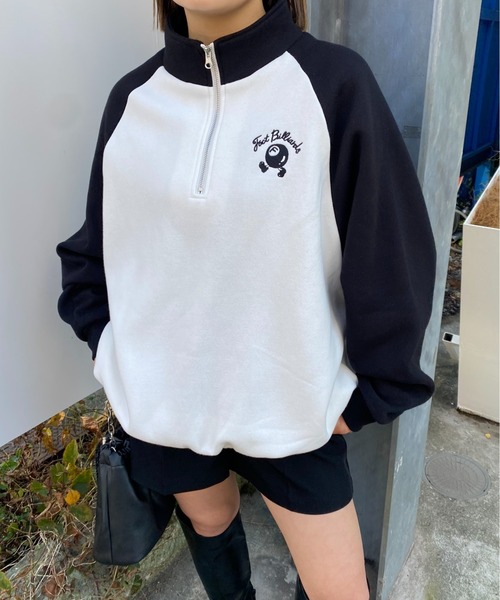 WHO'S WHO gallery(フーズフーギャラリー)の「COOPER FACTビリヤードハーフジップスウェット(スウェット・レディース・ブラック×ホワイト/ブラック/チャコールグレー/ブラック×グレー/アッシュグレー・FREE)」の13枚目の写真