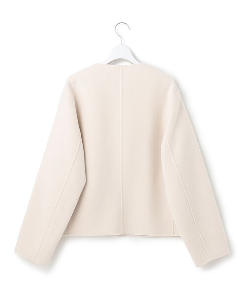 セール】ウールリバー ショートコート（ノーカラーコート）｜23区