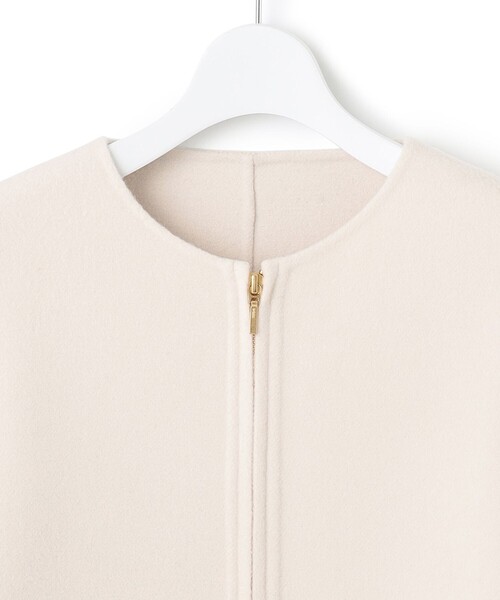 セール】ウールリバー ショートコート（ノーカラーコート）｜23区