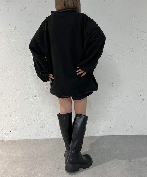 apres jour mignon(アプレジュールミニョン)の「フリースヘンリープルオーバー【ZOZOTOWN限定アイテム】(その他トップス・レディース・ブラック/アイボリー/カーキ・フリー/X-LARGE)」の20枚目の写真