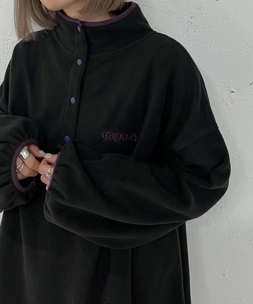 apres jour mignon(アプレジュールミニョン)の「フリースヘンリープルオーバー【ZOZOTOWN限定アイテム】(その他トップス・レディース・ブラック/アイボリー/カーキ・フリー/X-LARGE)」の22枚目の写真