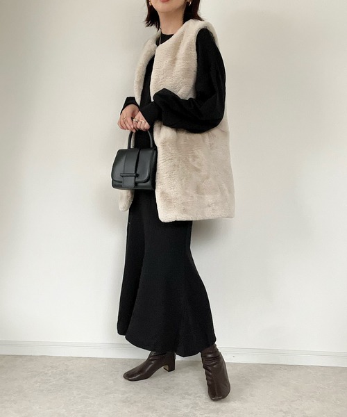 Fizz(フィズ)の「【maiko_wear × Fizz コラボ】 前後差裏毛スウェット(スウェット・レディース・ブラック/ベージュ/チャコール・M)」の10枚目の写真