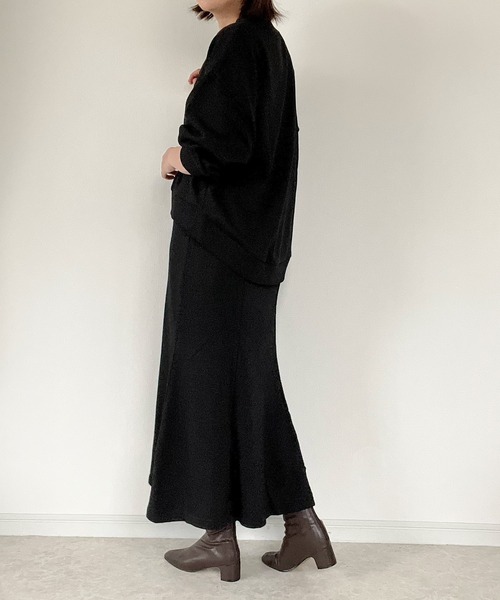 Fizz(フィズ)の「【maiko_wear × Fizz コラボ】 前後差裏毛スウェット(スウェット・レディース・ブラック/ベージュ/チャコール・M)」の11枚目の写真