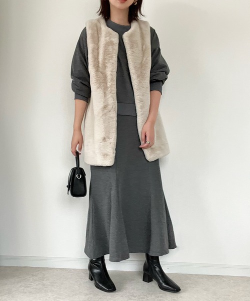 Fizz(フィズ)の「【maiko_wear × Fizz コラボ】 前後差裏毛スウェット(スウェット・レディース・ブラック/ベージュ/チャコール・M)」の20枚目の写真