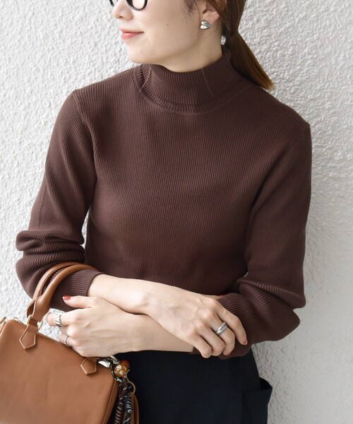 SHIPS any:〈手洗い可能〉デリケート リブ タートルネック ニット プル