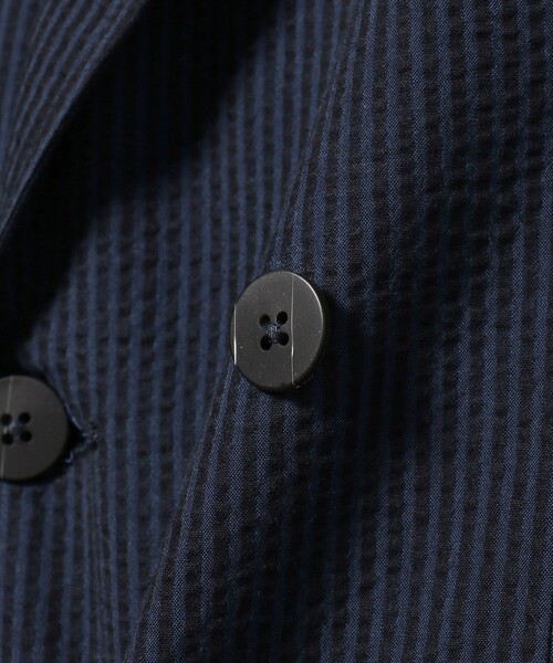 GIANNETTO（ジャンネット）の「GIANNETTO × Brilla per il gusto / 別注 シアサッカー ダブルブレスト ジャケット（テーラードジャケット・メンズ・ネイビー・48）」の6枚目の写真