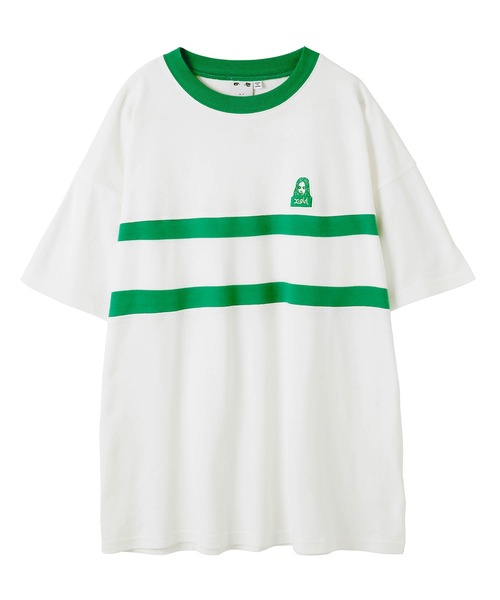 X-girl(エックスガール)の「CONTRAST STRIPE S/S TEE(Tシャツ/カットソー・レディース・ブラック/ホワイト/ブラウン・S/M)」の13枚目の写真