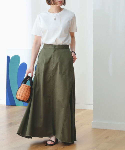 B:MING by BEAMS（ビーミングバイビームス）の「B:MING by BEAMS / ミリタリー ロング スカート（スカート・レディース・オリーブ/ピンク・SMALL/MEDIUM）」の9枚目の写真