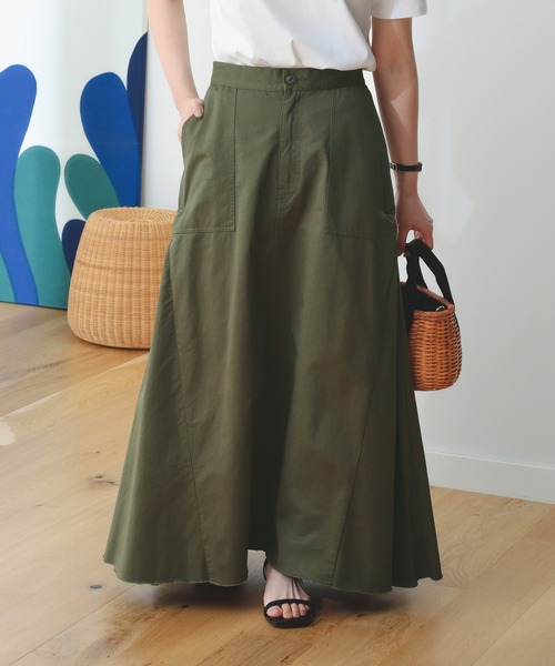 B:MING by BEAMS（ビーミングバイビームス）の「B:MING by BEAMS / ミリタリー ロング スカート（スカート・レディース・オリーブ/ピンク・SMALL/MEDIUM）」の2枚目の写真
