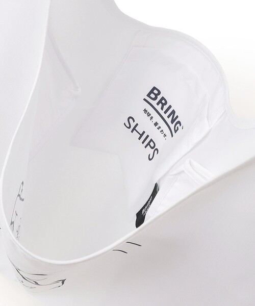 SHIPS（シップス）の「BRING×SHIPS ECOバッグ 中（エコバッグ/サブバッグ・レディース・ネイビー/ホワイト・ONE SIZE）」の8枚目の写真