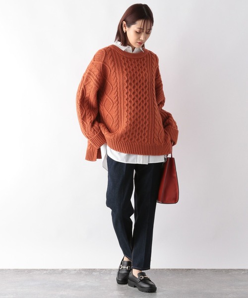 GLOBAL WORK（グローバルワーク）の「カラーケーブルチュニック/173573