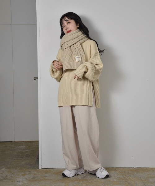 lawgy（ラウジー）の「cable knit muffler（マフラー）」 - WEAR
