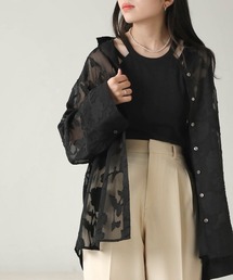 Bab | シアーフラワージャガードビックシャツ(シャツ/ブラウス)