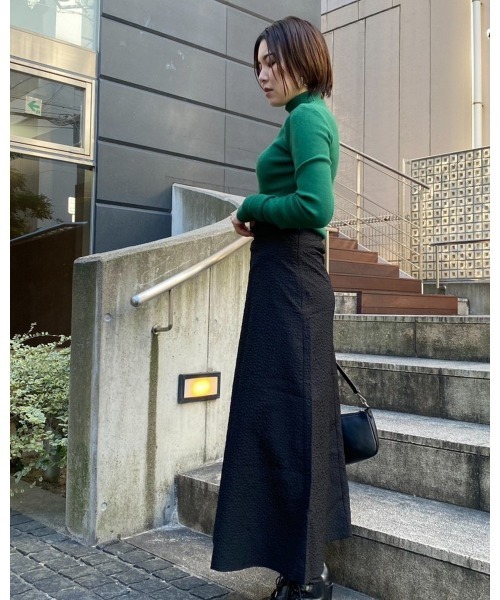 LiSeek（リシーク）の「【LiSeeK】アームウォーマー風ハイネックニットTOP（ニット/セーター・レディース・グリーン/ブルー/オレンジ/ピンク・FREE）」の7枚目の写真