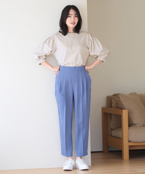 ANY（エニィ）の「【洗濯機可・UVケア】ビューティベーシックタックスリーブ Tシャツ（Tシャツ/カットソー・レディース・グレー系/アイボリー系/ベージュ系/ライトイエロー系・2/3）」の7枚目の写真