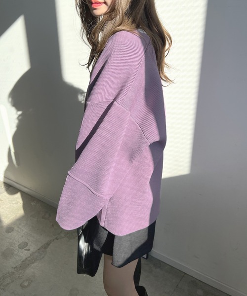 Futier land（フューティアランド）の「ランタンスリーブブルゾン（カーディガン/ボレロ・レディース・グレー/アイボリー/パープル/ブラック/ネイビー・FREE）」の16枚目の写真