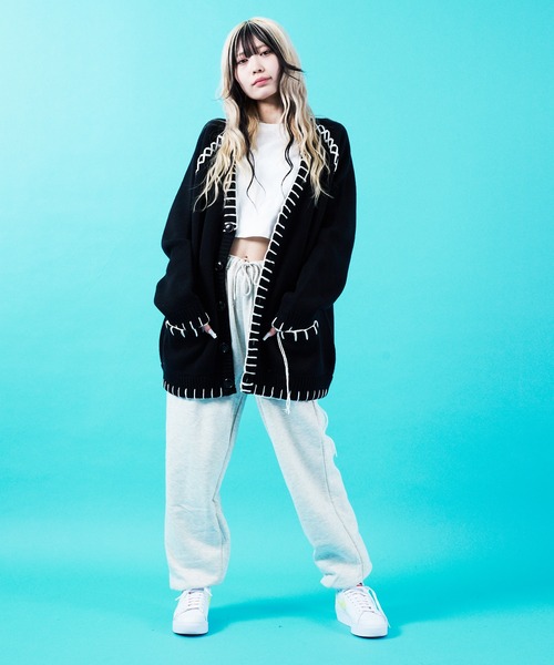 GALLIS ADDICTION（ガリスアディクション）の「GA HAND-KNITTING C/D（カーディガン/ボレロ・メンズ・ブラック/ホワイト/サックスブルー・FREE）」の8枚目の写真