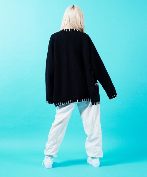 GALLIS ADDICTION（ガリスアディクション）の「GA HAND-KNITTING C/D（カーディガン/ボレロ・メンズ・ブラック/ホワイト/サックスブルー・FREE）」の20枚目の写真