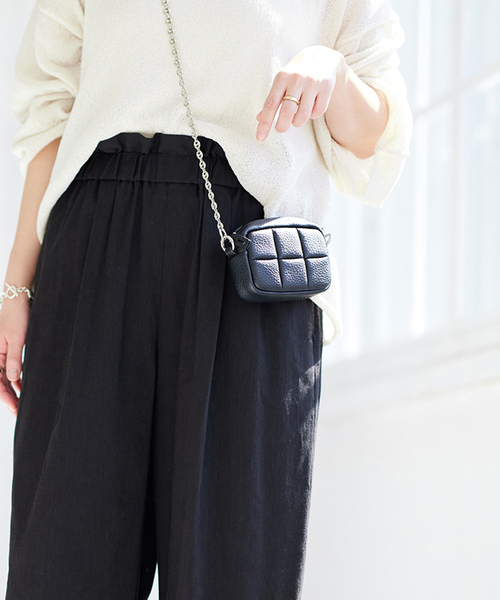 JOURNAL STANDARD（ジャーナルスタンダード）の「■《追加》ウォッシャブルコットンリネンVISワイドパンツ（その他パンツ・レディース・ブルー/ブラック/ダークブルー・34/36/38/40）」の13枚目の写真