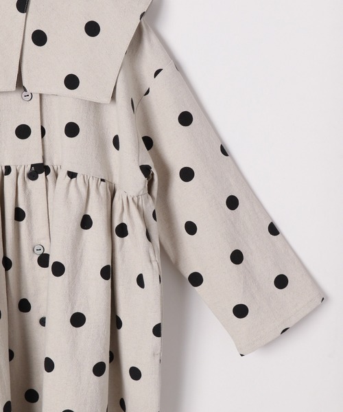LOWRYS FARM（ローリーズファーム）の「コットン２ＷＡＹワンピース　185629（ワンピース・キッズ・ベージュ/ドット/ブラック・110cm/120cm/130cm/140cm/150cm）」の7枚目の写真