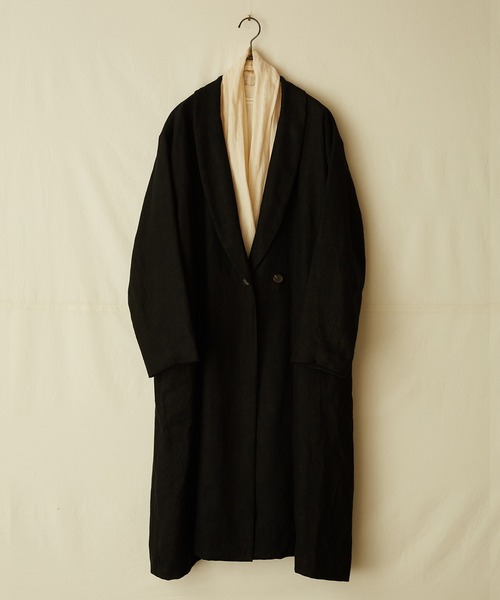 IKKUNA(イクナ)の「shawl-collar coat/ショールカラーコート(その他アウター・レディース・ブラック・1)」の1枚目の写真