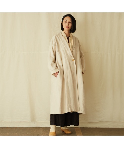 IKKUNA(イクナ)の「shawl-collar coat/ショールカラーコート(その他アウター・レディース・ブラック・1)」の6枚目の写真