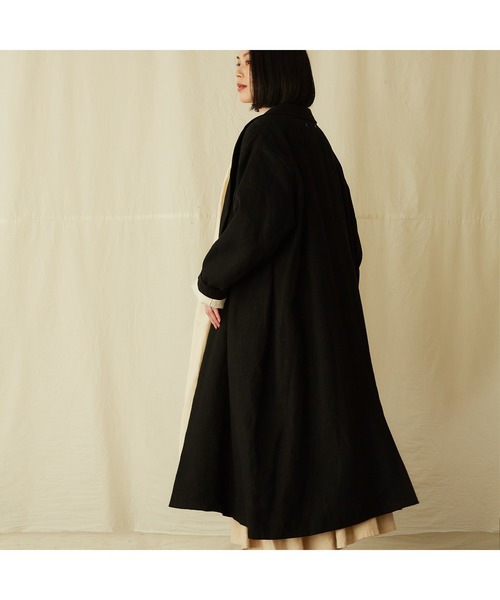 IKKUNA(イクナ)の「shawl-collar coat/ショールカラーコート(その他アウター・レディース・ブラック・1)」の9枚目の写真