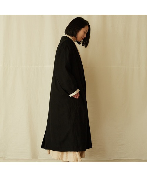 IKKUNA(イクナ)の「shawl-collar coat/ショールカラーコート(その他アウター・レディース・ブラック・1)」の10枚目の写真