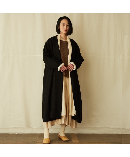 IKKUNA(イクナ)の「shawl-collar coat/ショールカラーコート(その他アウター・レディース・ブラック・1)」の11枚目の写真