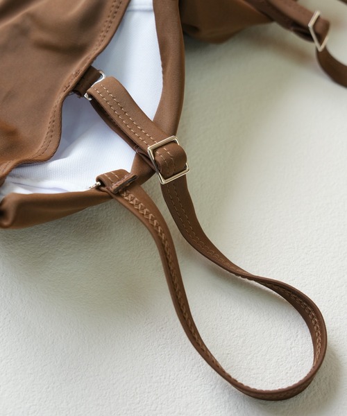 IAMUSE（アイアミューズ）の「フレアトップスハイウエストビキニ / 水着セット S0916【IAMUSE】（水着・レディース・ブラック/モカ・S/M/L）」の5枚目の写真