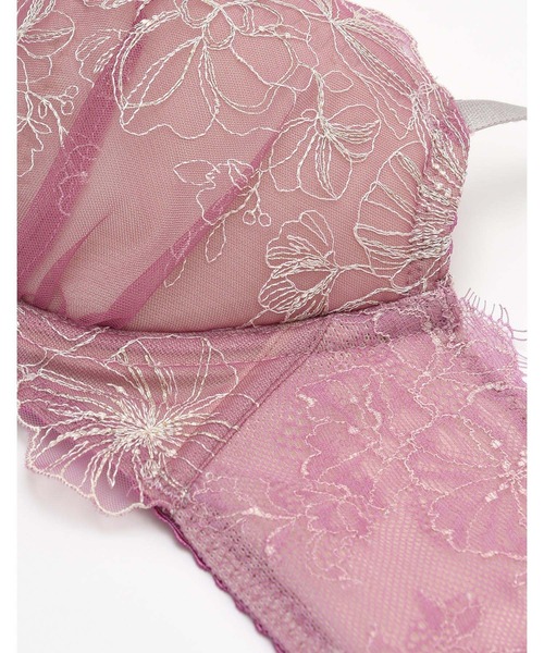 AMPHI（アンフィ）の「｢デイアップブラ-重力からバストを守る-｣花柄エンブロイダリーレース　ブラジャー　D-Ecup（ブラジャー・レディース・ミント/チャコールグレー/ブラック/ベージュ/ピンク/アイボリー/クリアグリーン/サックスブルー・D70/E70/D65/E65/E75/D75）」の17枚目の写真