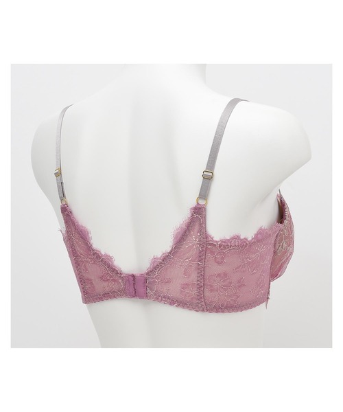 AMPHI（アンフィ）の「｢デイアップブラ-重力からバストを守る-｣花柄エンブロイダリーレース　ブラジャー　D-Ecup（ブラジャー・レディース・ミント/チャコールグレー/ブラック/ベージュ/ピンク/アイボリー/クリアグリーン/サックスブルー・D70/E70/D65/E65/E75/D75）」の22枚目の写真